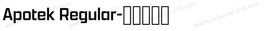 Apotek Regular字体转换